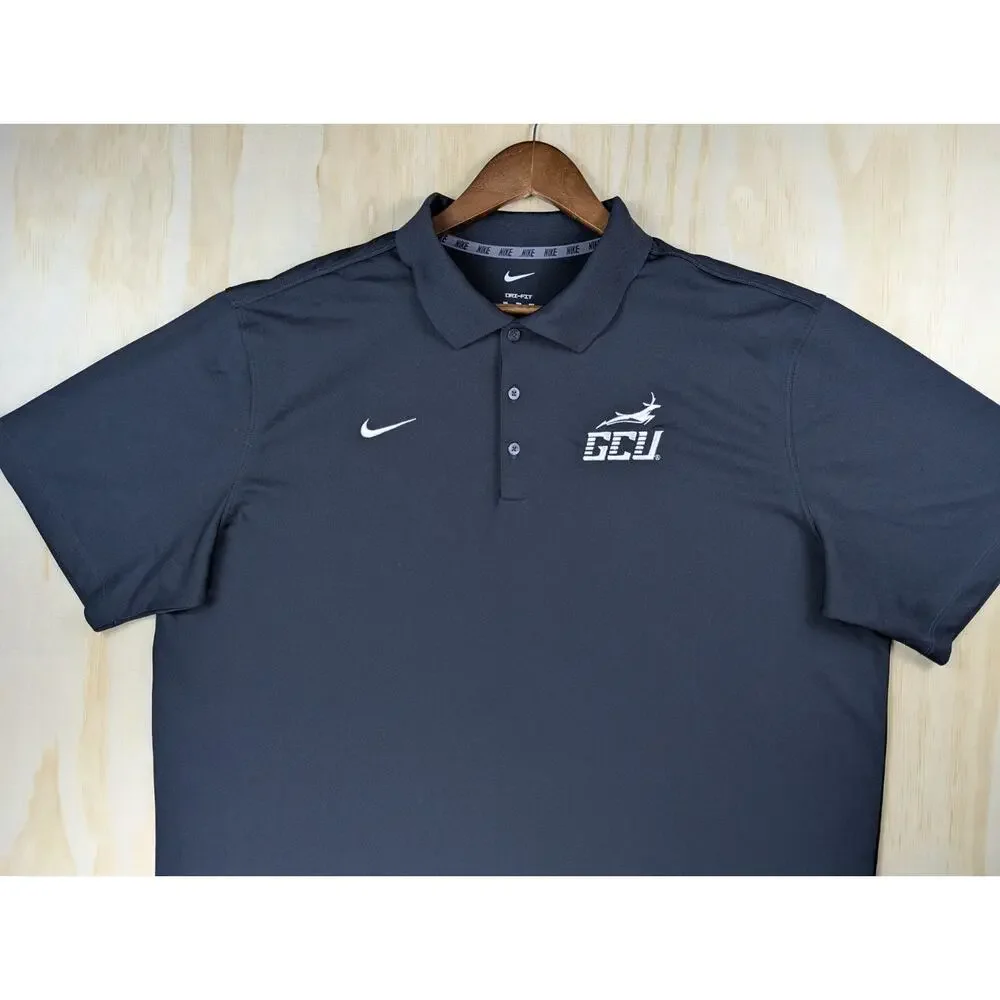 Nike Men's XXL Polo Shirt Black Dri-Fit GCU Lopes Grand Canyon University